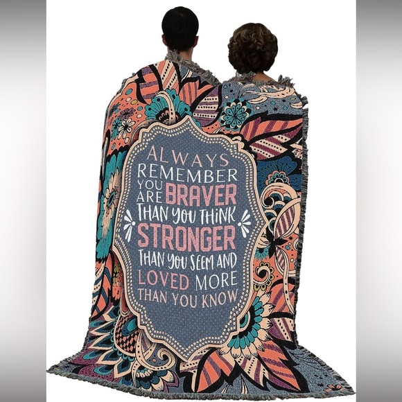 Pure Country Weavers Always Remember You are Braver Than You Think Blanket 72x54 - Picture 3 of 7